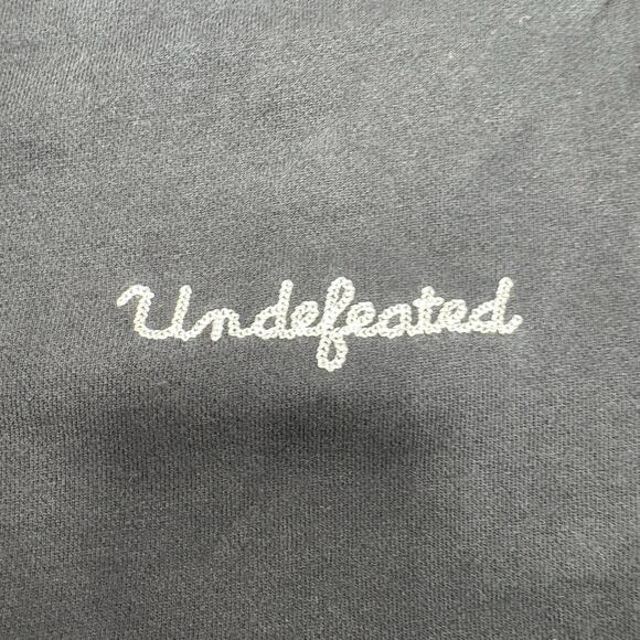 Undefeated Varsity Bomber Jacket Mens Medium Snap Button Embroidered VTG y2k 90s - Picture 5 of 7